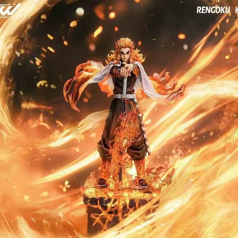 [In Stock] FXW Studio - Flame Hashira Rengoku Kyojuro LED [BD Variants] GK Resin Statue