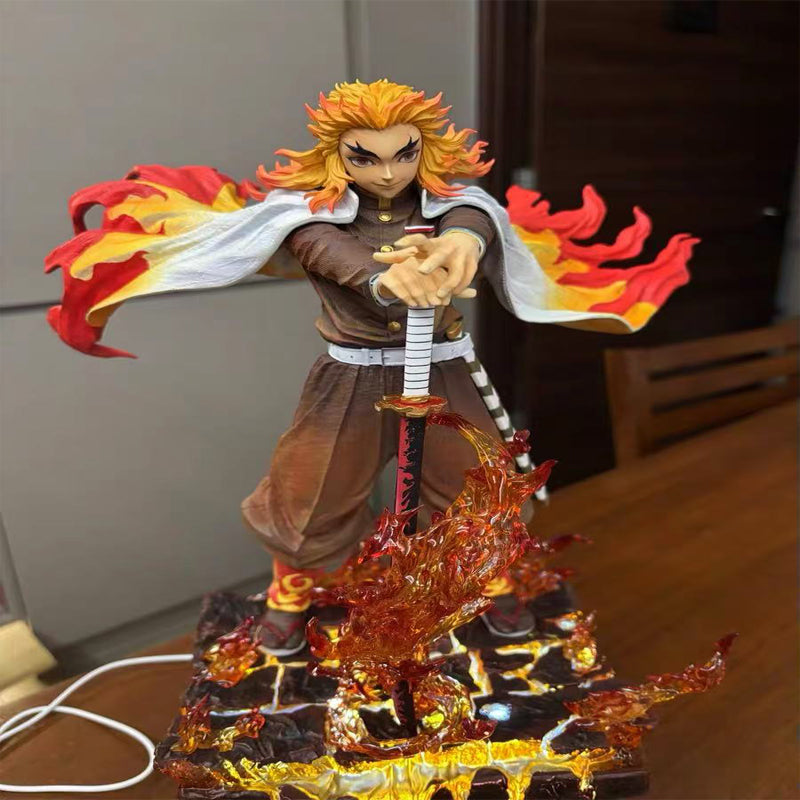 [In Stock] FXW Studio - Flame Hashira Rengoku Kyojuro LED [BD Variants] GK Resin Statue