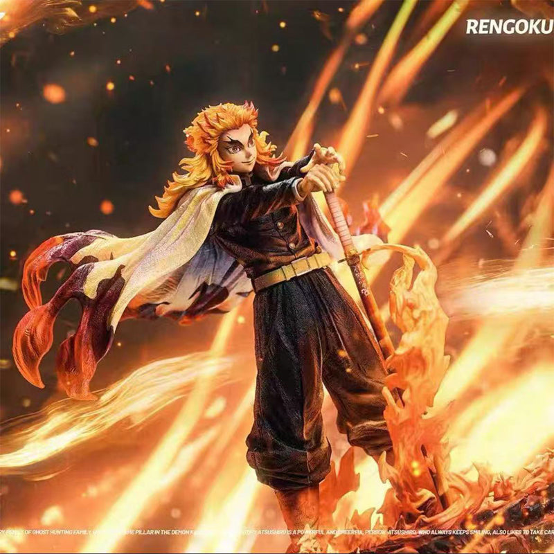 [In Stock] FXW Studio - Flame Hashira Rengoku Kyojuro LED [BD Variants] GK Resin Statue