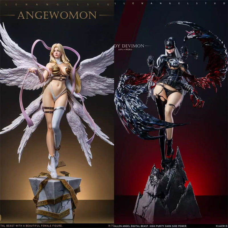 [In Stock]FA Studio 1/4 Scale Angewomon & Lady Devimon - Digimon GK Resin Statue