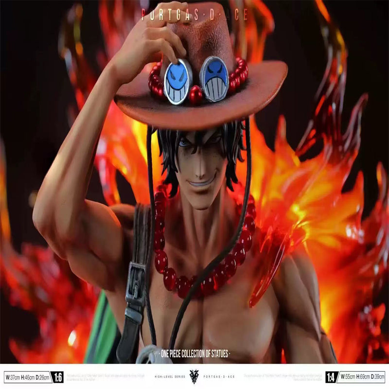 [In Stock] Okr Studio - One Piece Burning Ace 1/6 LED GK Resin Statue