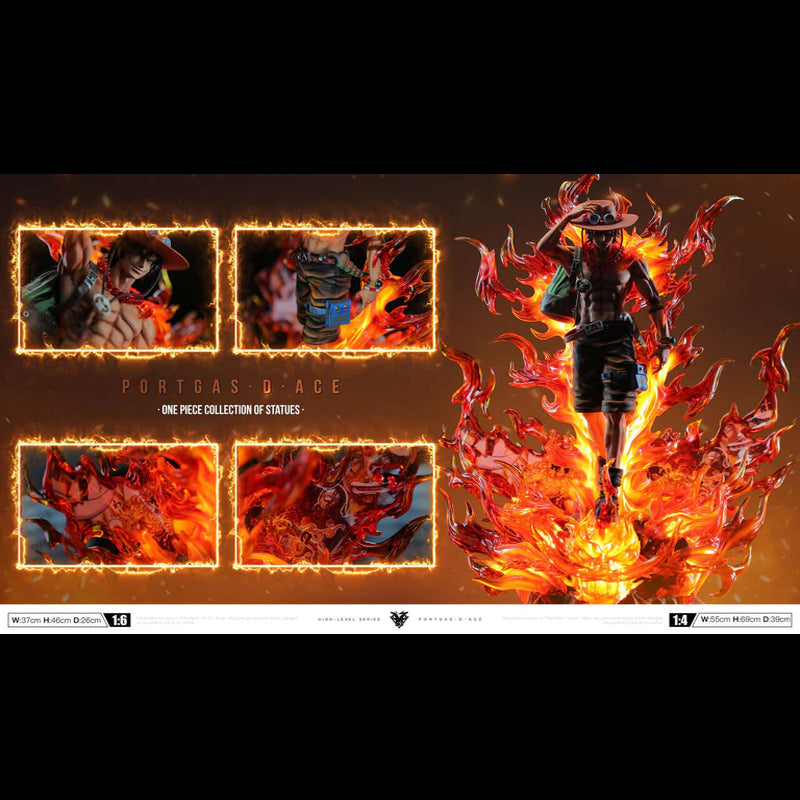 [In Stock] Okr Studio - One Piece Burning Ace 1/6 LED GK Resin Statue