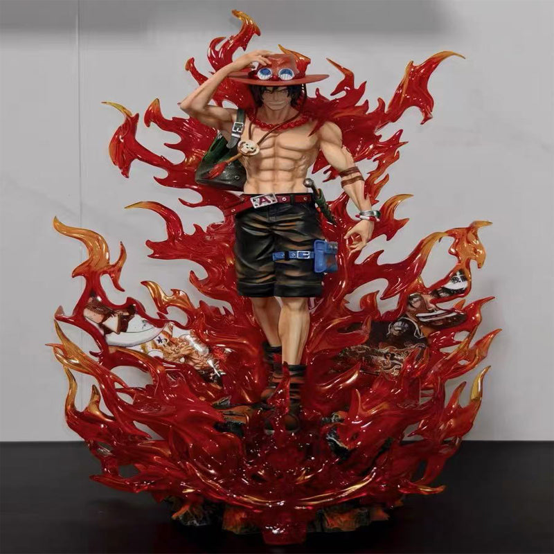 [In Stock] Okr Studio - One Piece Burning Ace 1/6 LED GK Resin Statue