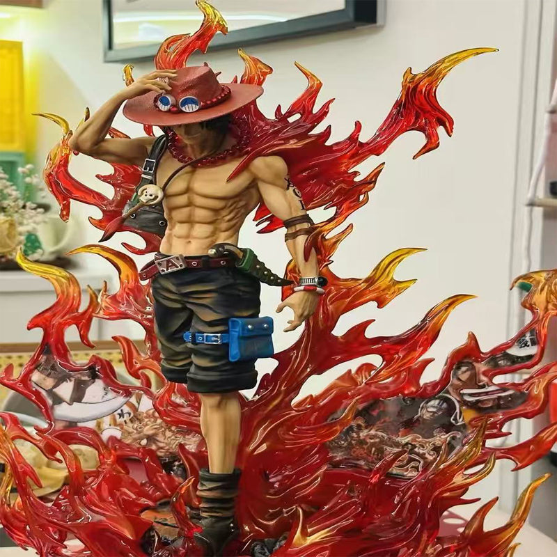 [In Stock] Okr Studio - One Piece Burning Ace 1/6 LED GK Resin Statue